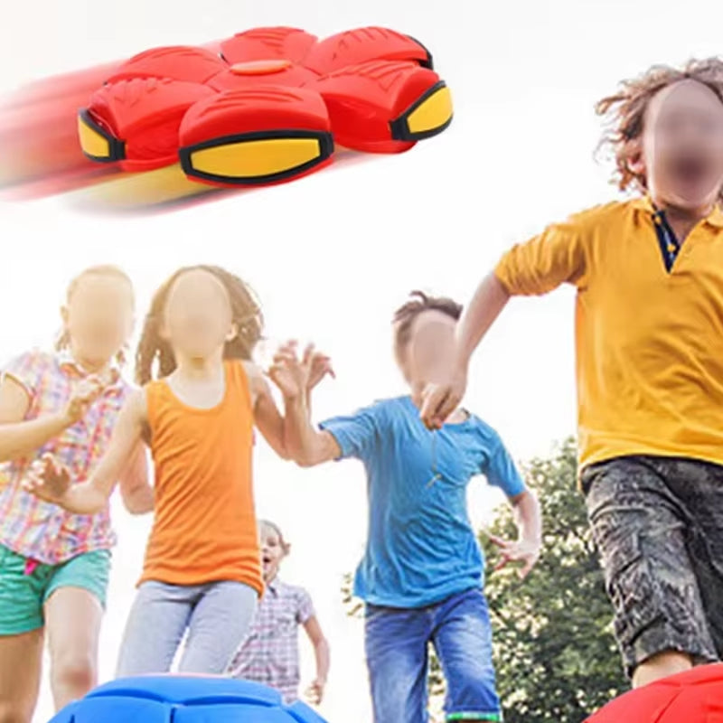 Bouncy Ball Magic Flying Saucer Ball Educational Pet Children'S Toy Indoor and Outdoor Decompression Deformation Sports Ball