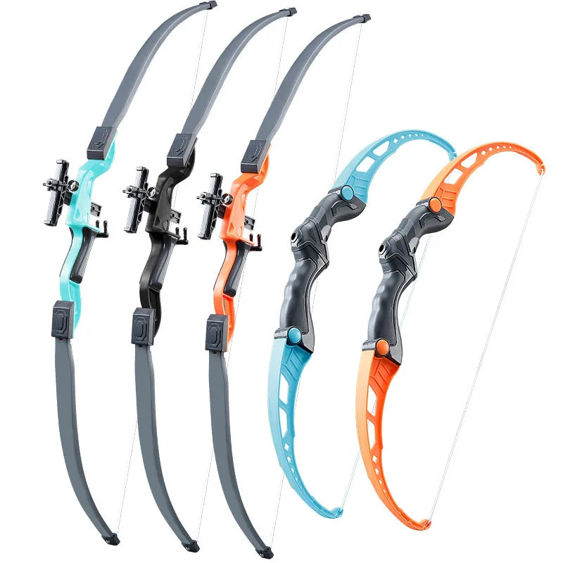 52Cm Bow and Arrow Toy Set for Children Archery Practice Recurve Outdoor Sorts Shooting Toy with Target Boys Kids Gifts I