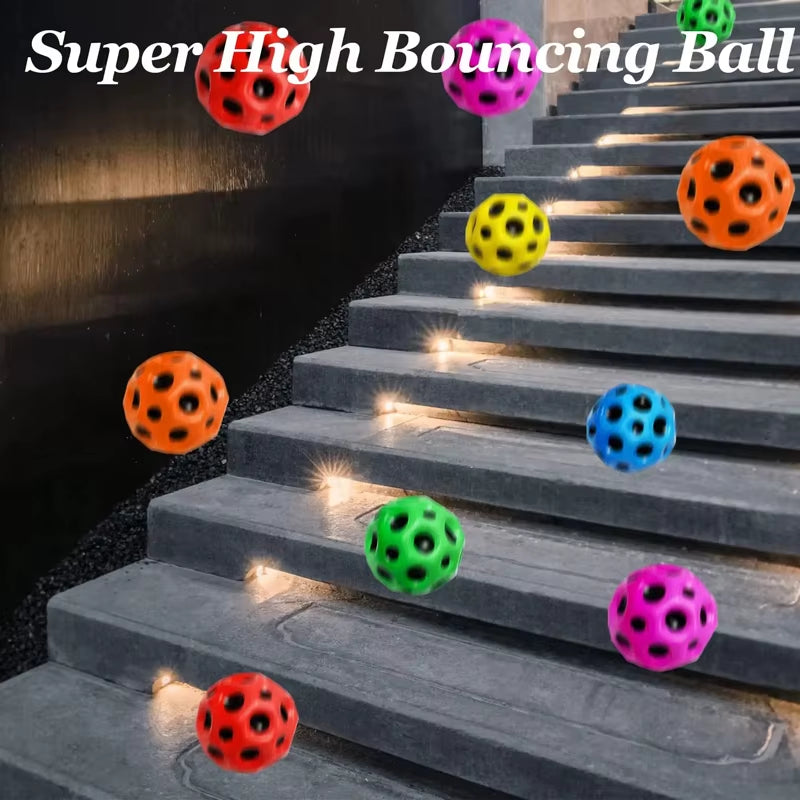 Hole Ball Soft Ball anti Falling Children'S Extreme Elastic Ball High Elastic Ball Outdoor Parent Child Interaction Ball