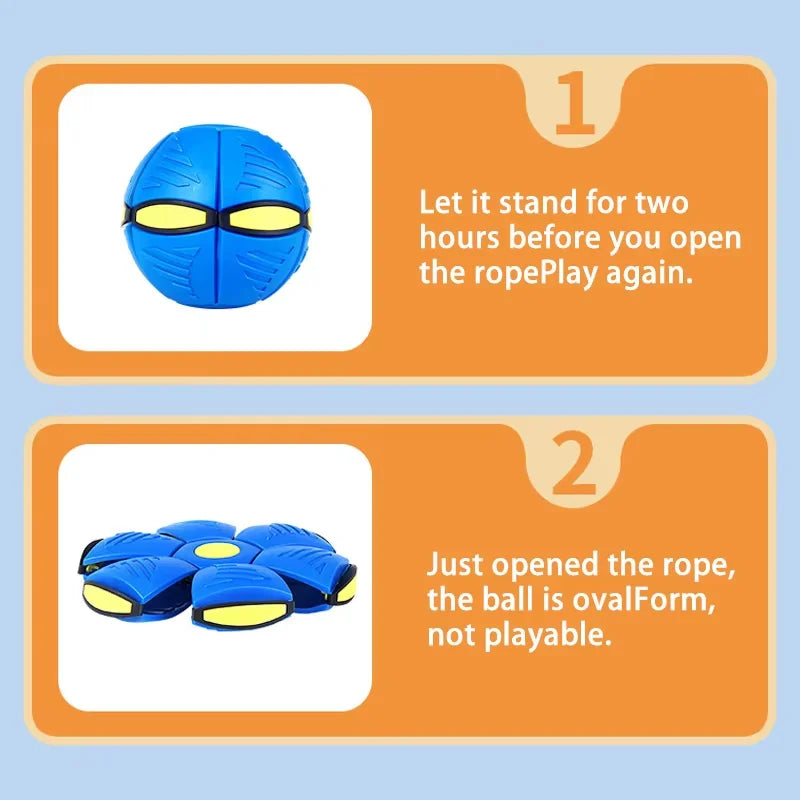 Bouncy Ball Magic Flying Saucer Ball Educational Pet Children'S Toy Indoor and Outdoor Decompression Deformation Sports Ball