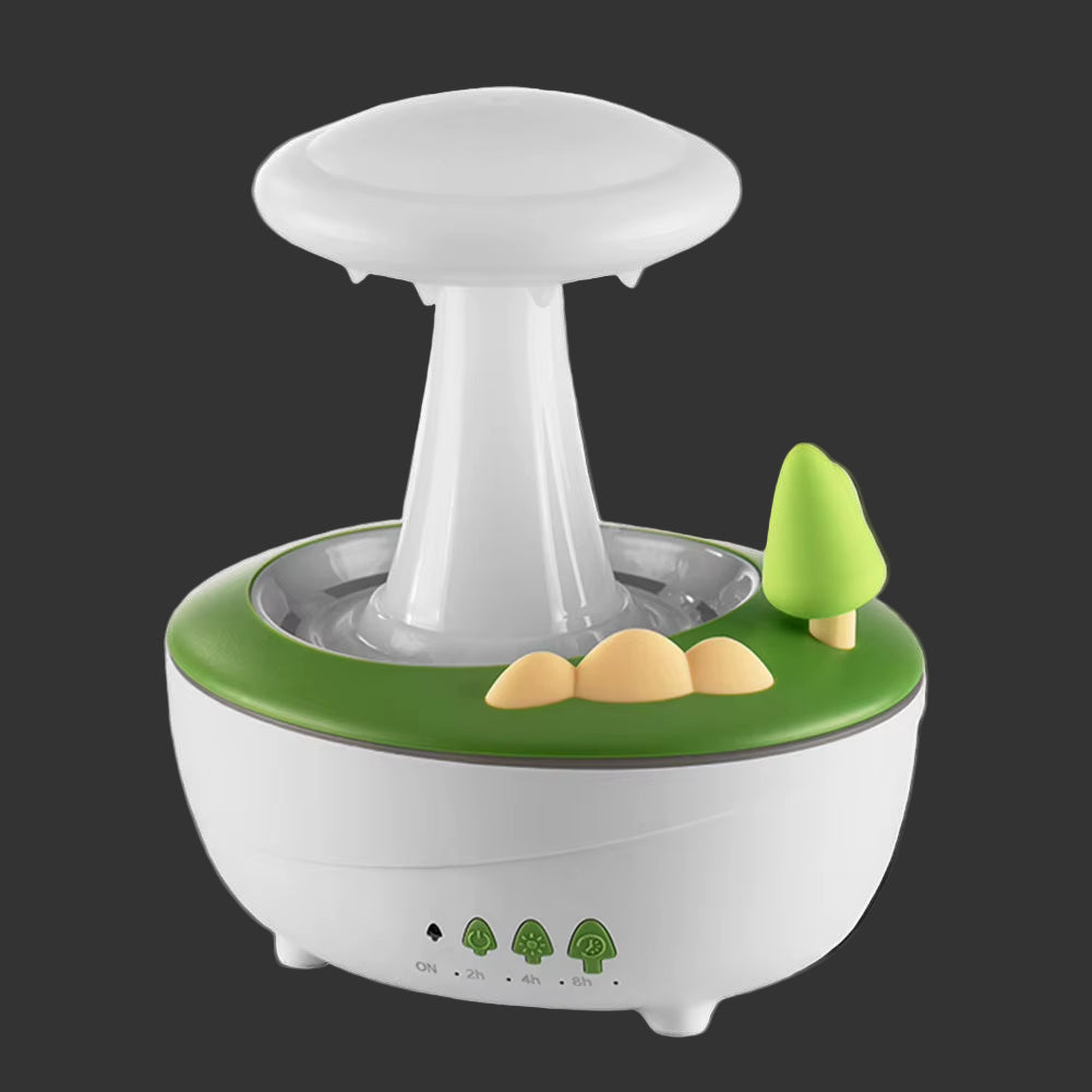 Rotating Relaxing Aromatic Lamp Humidifier Mushroom Oil Diffuser Water Drip Diffuser Humidifier Water Drop Rain Cloud Humidifier